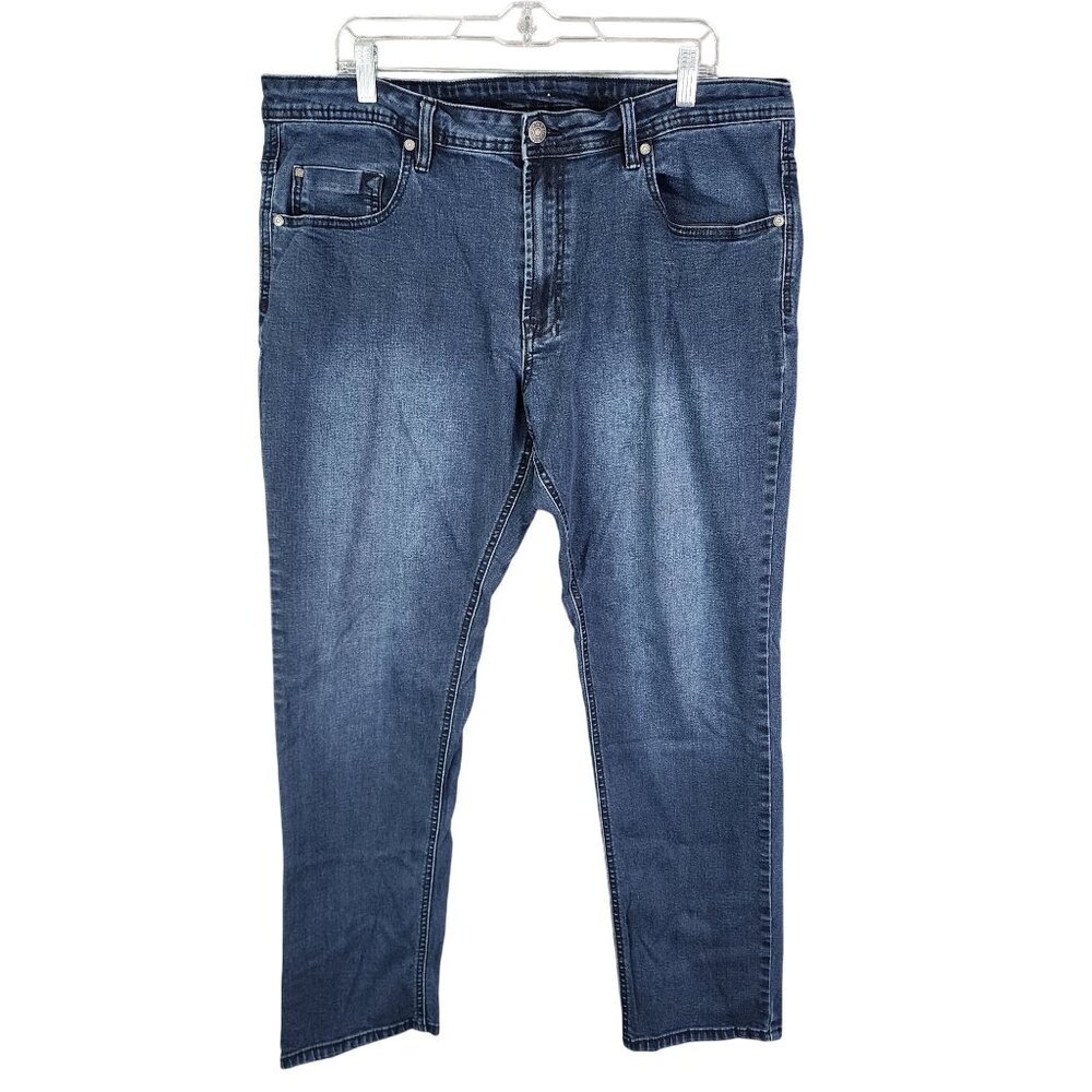 Mens Buffalo David Bitton Blue Denim Jeans Axel Slim Stretch Cotton Blend 40x32